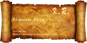 Kracsun Rita névjegykártya
